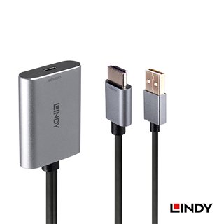 【免運 】LINDY 林帝 主動式HDMI2.0 TO USB TYPE-C 轉接器 (43347)