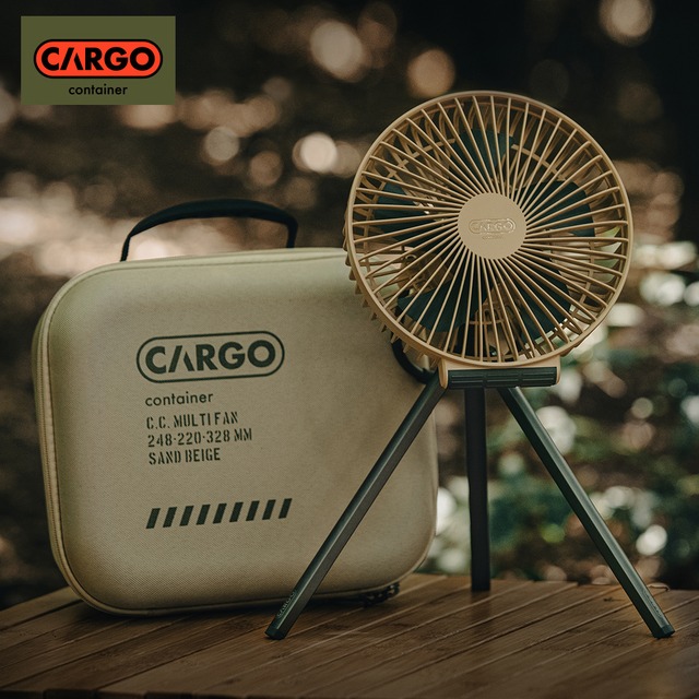 【CARGO】MULTI FAN 隨行風扇《沙色》(含收納盒)/戶外多功能風扇/露營風扇