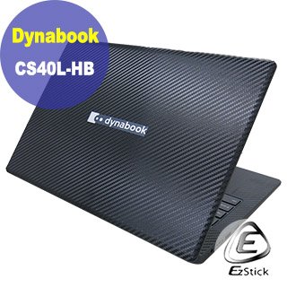 【Ezstick】Dynabook CS40L-HB 黑色卡夢膜機身貼 (含上蓋貼、鍵盤週圍貼) DIY包膜