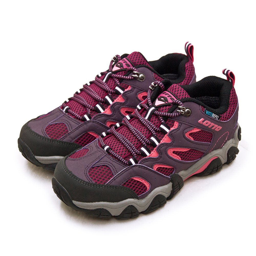 【LOTTO】專業多功能防水戶外踏青健行登山鞋 REX ULTRA系列 紫紅 3807 女