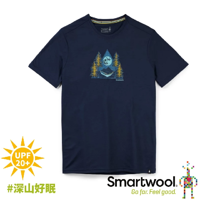 【SmartWool 美國 男 Merino Sport 150塗鴉短袖T恤《深山好眠/深海軍藍》】SW016572/短T