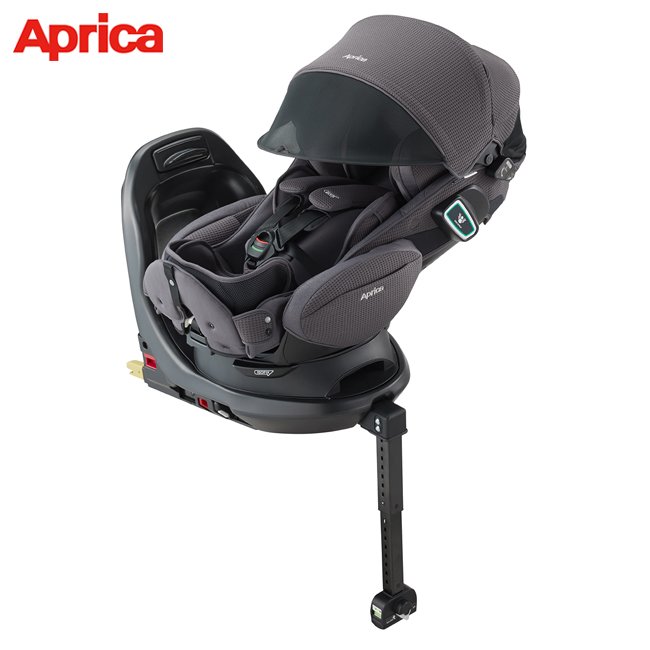 愛普力卡 aprica fladea grow isofix safety premium 0 4 歲嬰幼兒臥床平躺型安全座椅 月霧灰