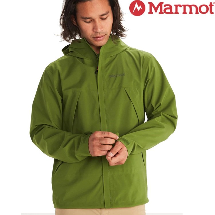 Marmot PreCip Pro 3L 男款 彈性防水透氣外套/雨衣 14500 19170 綠