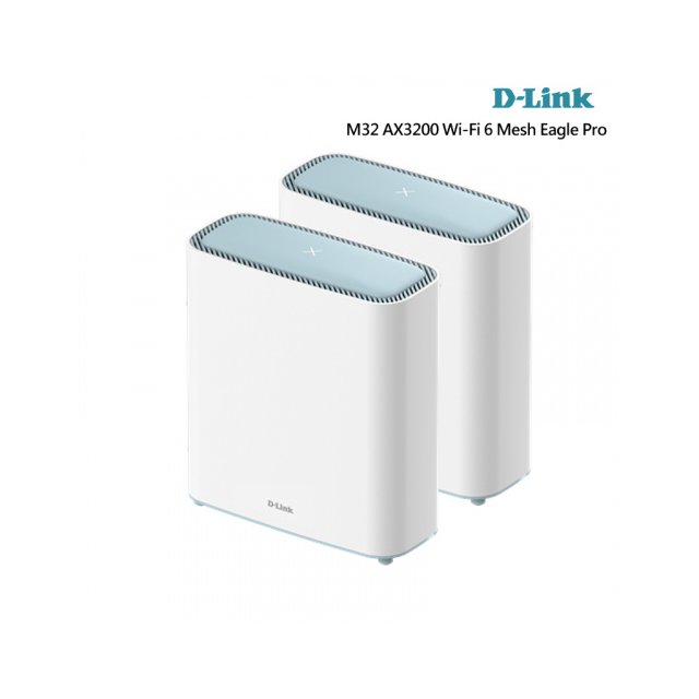 D-Link M32 AX3200 Wi-Fi 6 Mesh Eagle Pro AI 智慧雙頻無線路由器 雙包裝 /紐頓e世界