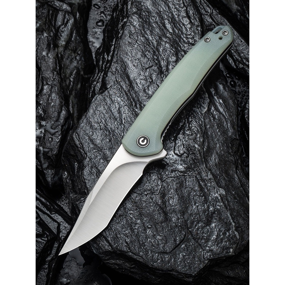 We Knife/Civivi Mini Sandbar透明G10柄鈦背夾折刀(Nitro-V鋼) -WEKNIFE C20011-2