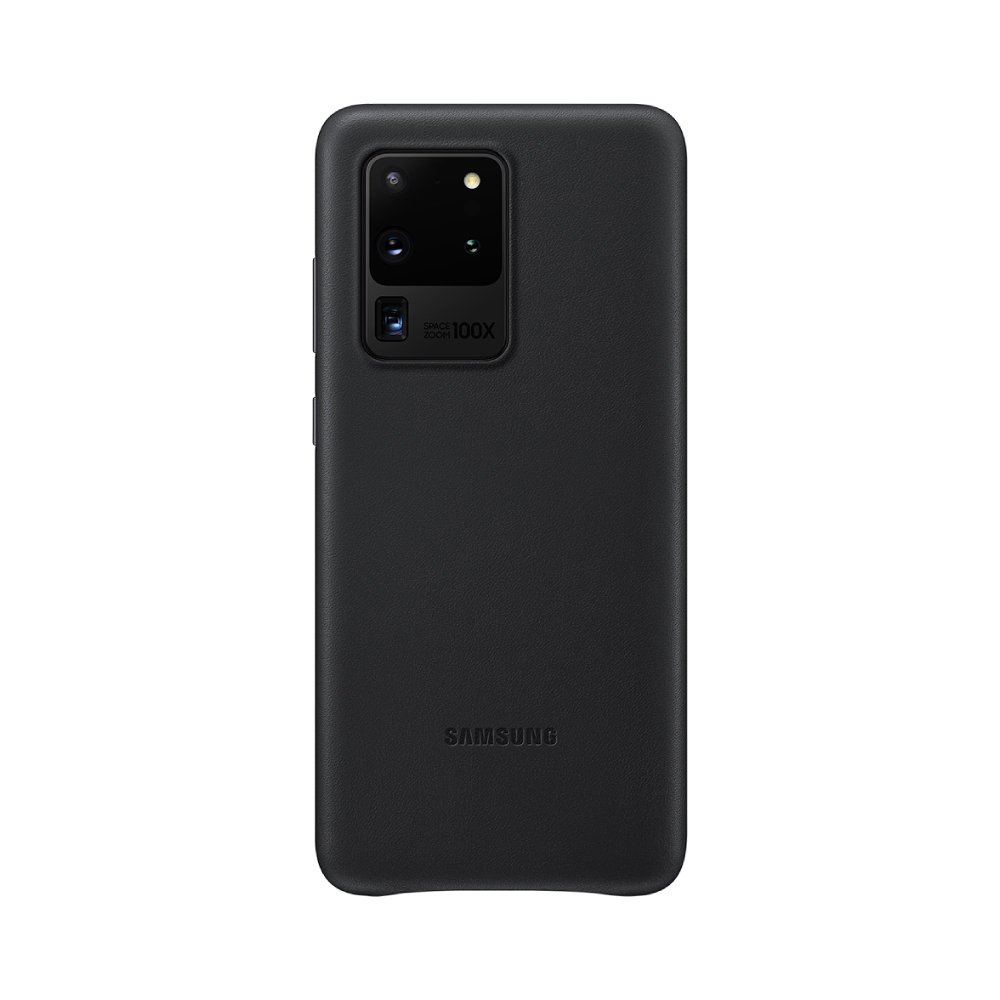 SAMSUNG Galaxy S20 Ultra 原廠皮革背蓋-黑色(台灣公司貨)