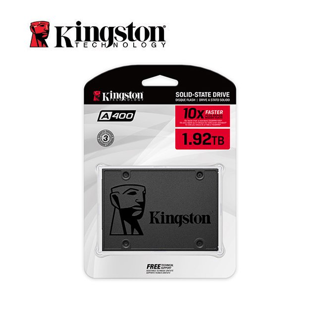 Kingston 1.92TB 金士頓 2.5吋 SATA3 SSD 固態硬碟 (KT-SA400-1.92T)