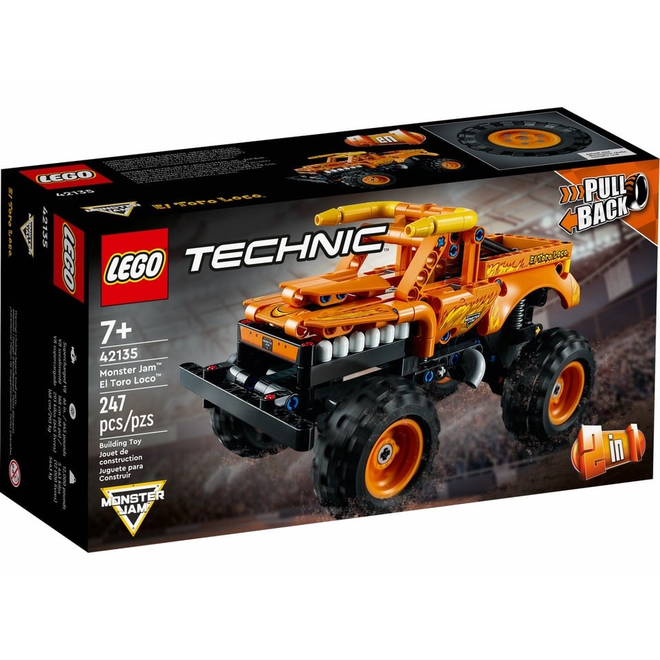 LEGO樂高 42135Tech系列 怪獸卡車-El Toro Loco外盒26*14*9cm247PCS