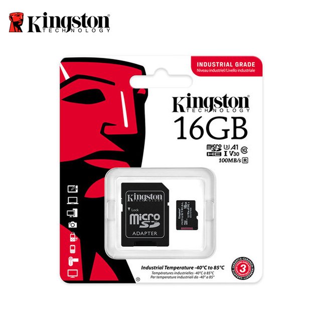 金士頓 Kingston 16G INDUSTRIAL 工業用 microSD UHS-I U3 V30 高耐用記憶卡 (KTSDCIT2-16G)