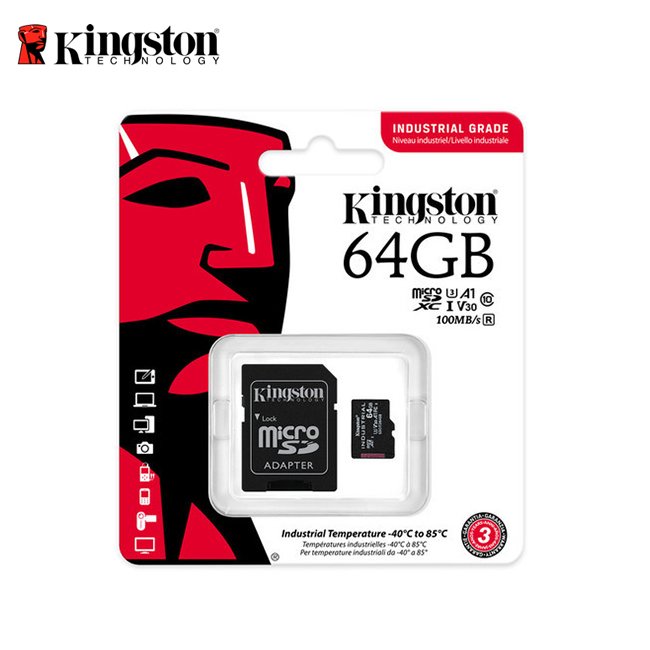 金士頓 Kingston 64G INDUSTRIAL 工業用 microSD UHS-I U3 V30 高耐用記憶卡 (KTSDCIT2-64G)
