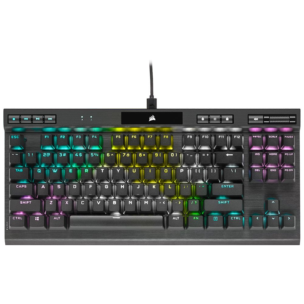 [ PCPARTY] 海盜船 CORSAIR K70 RGB TKL 80% 機械式鍵盤 光軸中文/英文 CH-911901A-TW