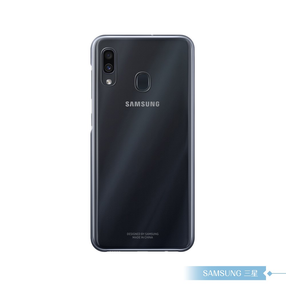 Samsung三星 原廠Galaxy A30專用 漸層透明防護背蓋【盒裝公司貨】_黑色