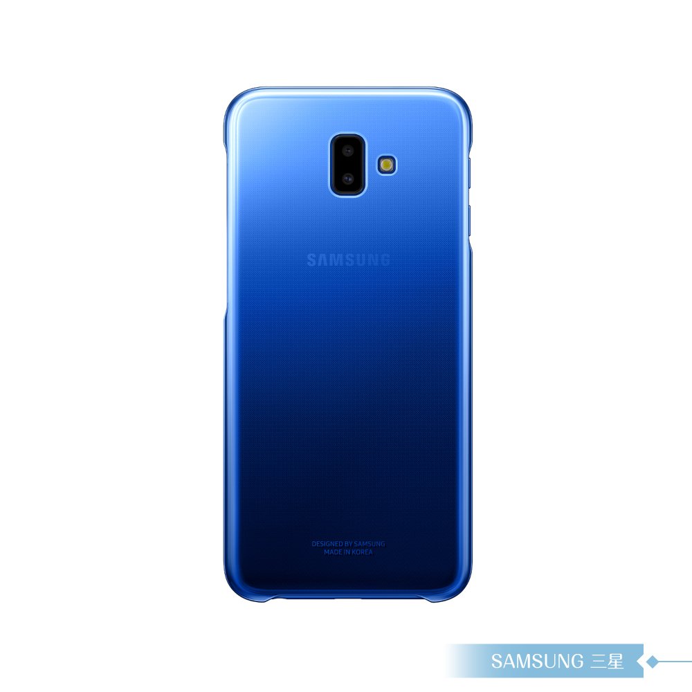 Samsung三星 原廠Galaxy J6+ 漸層透明背蓋【台灣公司貨】_藍色