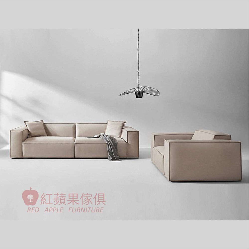 [紅蘋果傢俱] 義式系列 YJ-910布沙發 科技布沙發 實木內框架 義式沙發 極簡 沙發組 三人位 雙人位