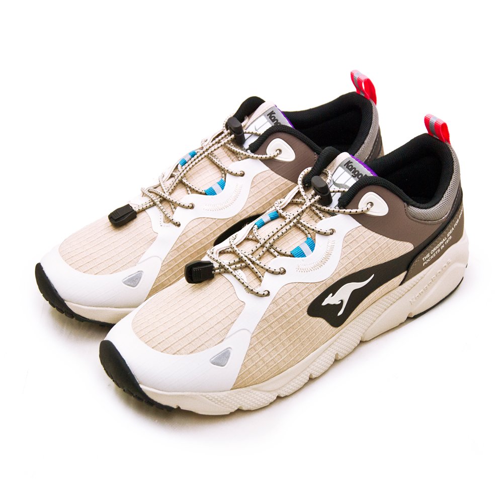 【KangaROOS】美國袋鼠鞋 防潑水輕量慢跑鞋 ZEPHYR系列 卡其棕 11971 男