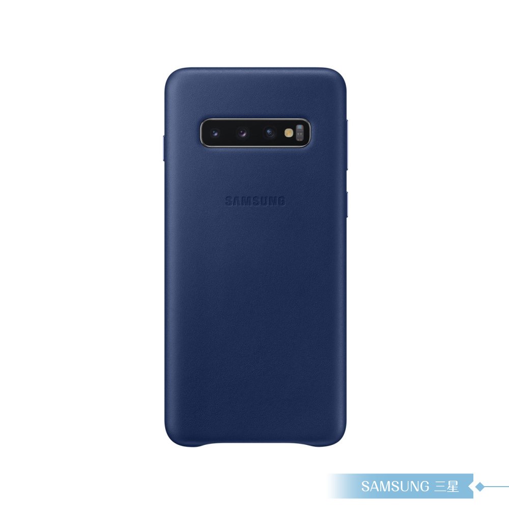 Samsung三星 原廠Galaxy S10 G973專用 皮革背蓋【公司貨】小牛皮_藍色