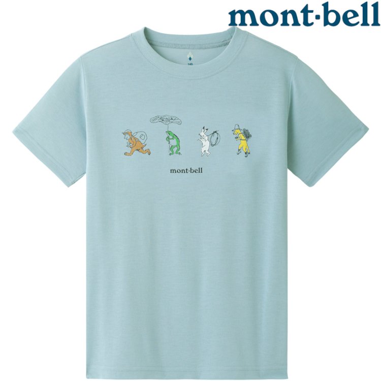 Mont-Bell Wickron 兒童排汗短T/幼童排汗衣 1114505 1114510 CHOUJYUU CAMP PSK 淺藍