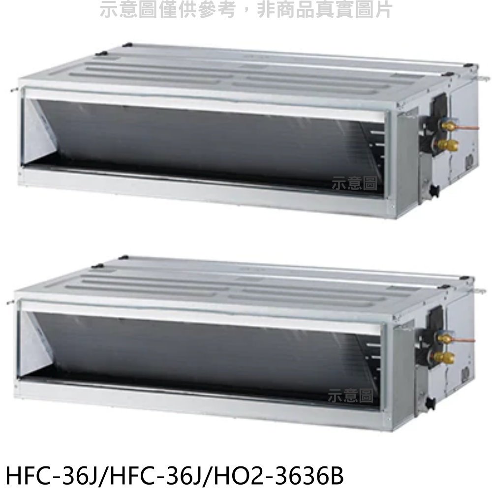 《可議價》禾聯【HFC-36J/HFC-36J/HO2-3636B】定頻5坪/5坪1對2分離式冷氣