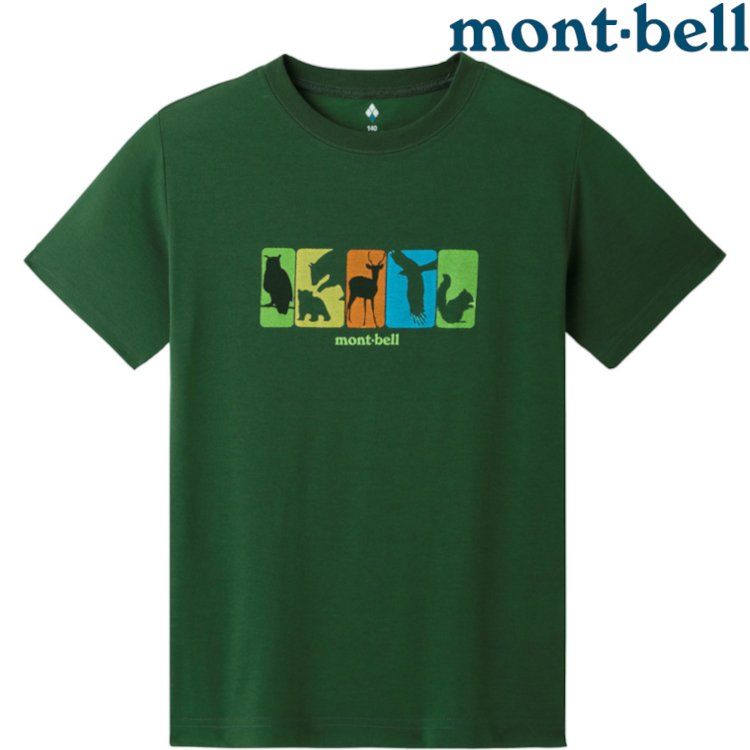 Mont-Bell Wickron 兒童排汗短T/幼童排汗衣 1114502 森之仲間 KHGN 卡綠