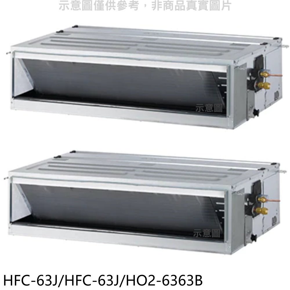 《可議價》禾聯【HFC-63J/HFC-63J/HO2-6363B】定頻10坪/10坪1對2分離式冷氣