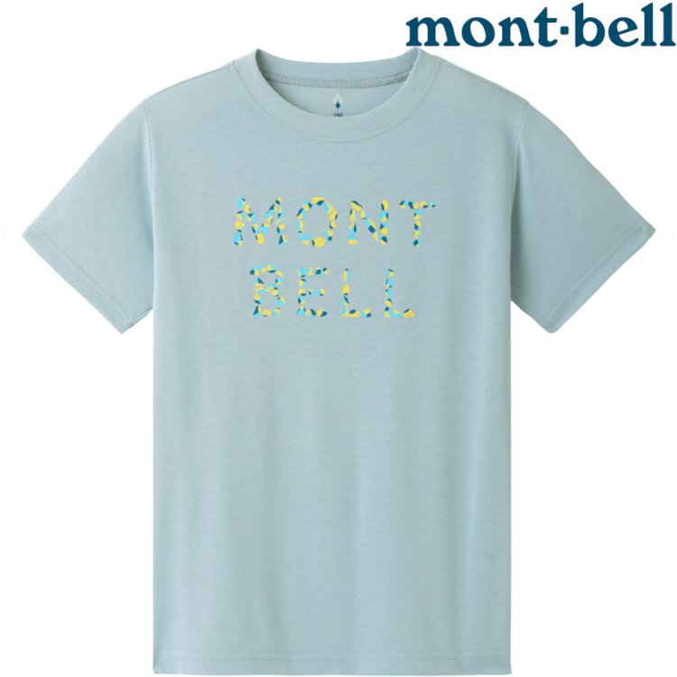 Mont-Bell Wickron 兒童排汗短T/幼童排汗衣 1114504 ISHIKORO PSK 淺藍