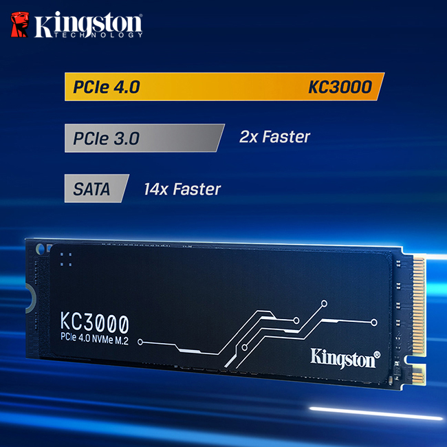 Kingston 金士頓KC3000 512GB SKC3000S/512G M.2 NVMe Gen 4x4 SSD, Kingston  金士頓