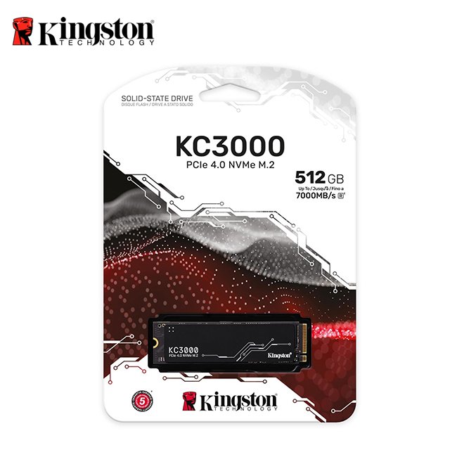 Kingston 金士頓 KC3000 512GB PCIe 4.0 NVMe M.2 2280 SSD 固態硬碟 (KT-SKC3000S-512G)