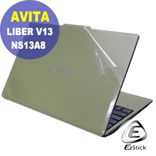 【Ezstick】AVITA LIBER V13 NS13A8 二代透氣機身保護貼(含上蓋貼、鍵盤週圍貼、底部貼) DIY 包膜