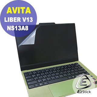 【Ezstick】AVITA LIBER V13 NS13A8 靜電式筆電LCD液晶螢幕貼 (可選鏡面或霧面)