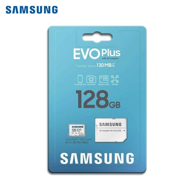 三星 SAMSUNG EVO Plus 128GB microSD A1 V10 UHS-I 記憶卡 速度130MB/s (EVO-PLUS-KA-128G) 公司貨