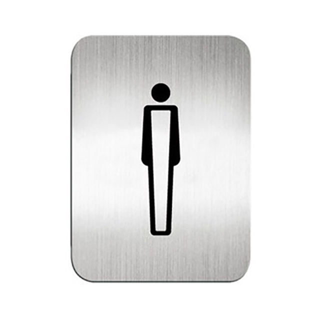 鋁質方形貼牌/標示牌/指標/指示牌-男生洗手間