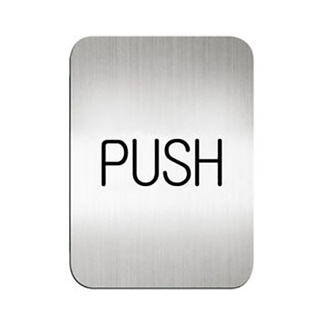 鋁質方形貼牌/標示牌/指標/指示牌-英文(PUSH) 推指示