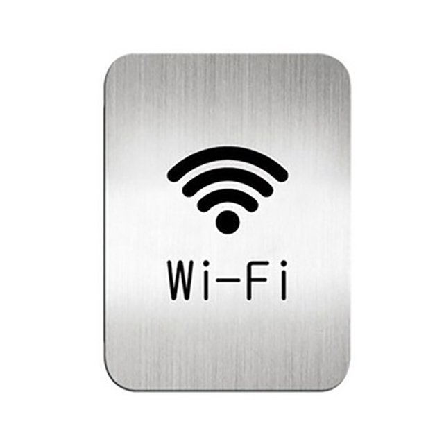 鋁質方形貼牌/標示牌/指標/指示牌-英文(Wi Fi) 提供 wi-fi 無線上網服務