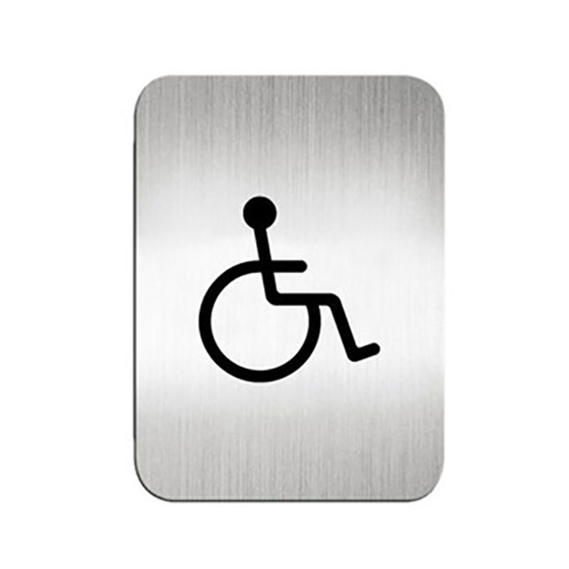鋁質方形貼牌/標示牌/指標/指示牌-殘障洗手間