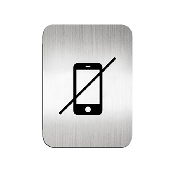 鋁質方形貼牌/標示牌/指標/指示牌-禁止使用手機