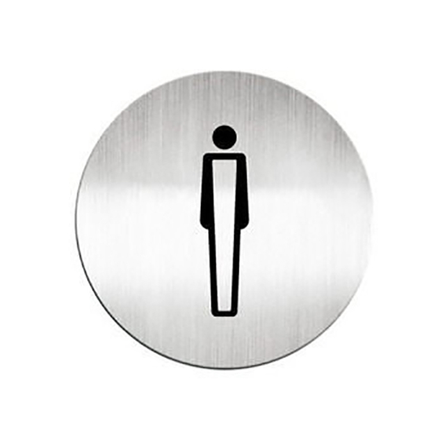 鋁質圓形貼牌/標示牌/指標/指示牌-男生洗手間