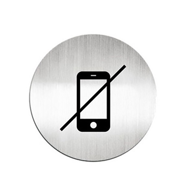 鋁質圓形貼牌/標示牌/指標/指示牌-禁止使用手機