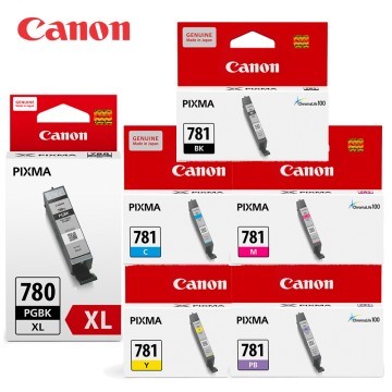 Canon 原廠墨水匣 CLI-781 系列 全採 彩色 黃色 紅色 藍色 相片藍 適用 TS707 / TS8170 / TS8270 / TS8370 / TS9570 / TR8570
