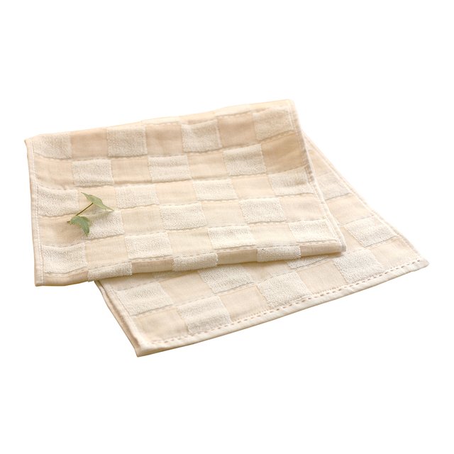 有機棉紗布方格運動毛巾