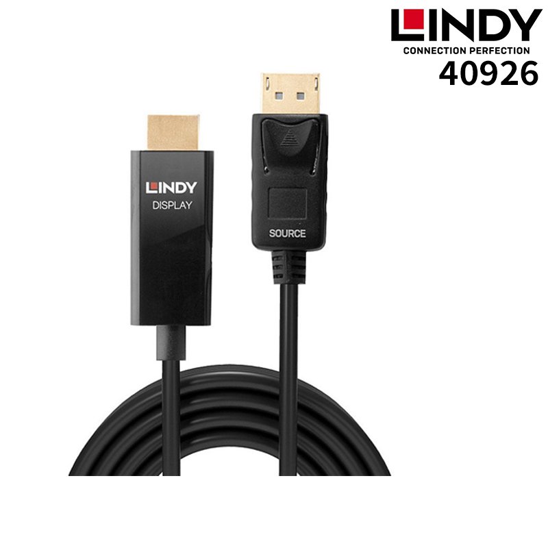 LINDY 林帝 40926 主動式DISPLAYPORT TO HDMI 2.0 HDR轉接線 2M