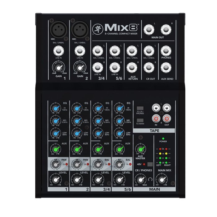 亞洲樂器 Mackie MIX8 類比 混音器 Mixer 會議 小空間 展演