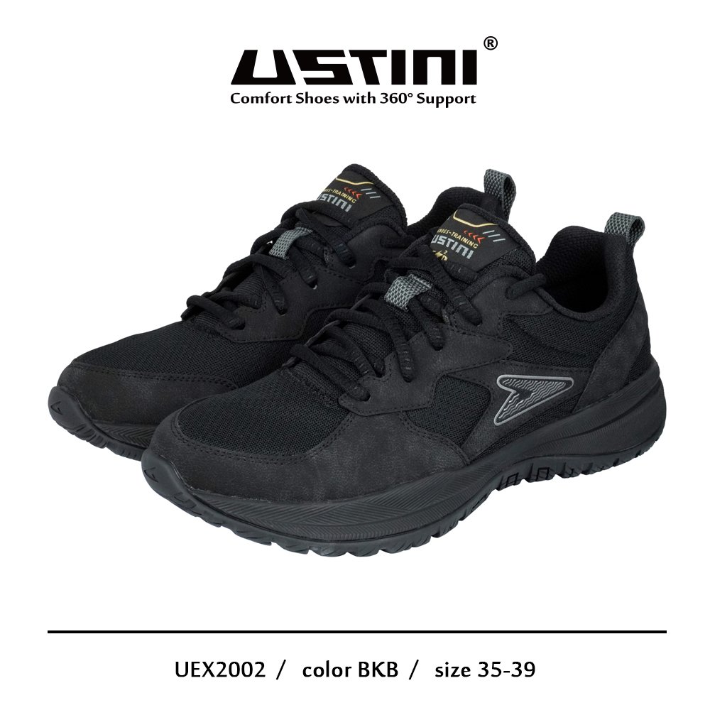 【淨電鞋】 ustini 八分八度接地氣鞋 黑 + 專利排靜電短襪 3 雙