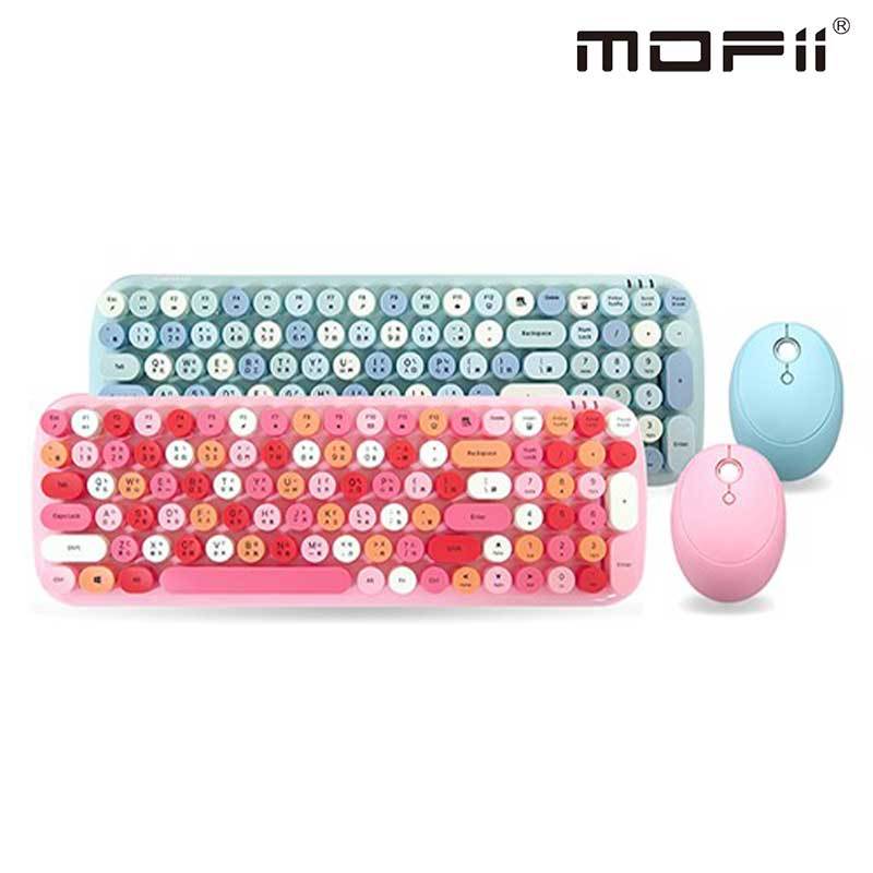 MOFII Candy XR 無線鍵盤滑鼠組 藍色 粉色 EKM500