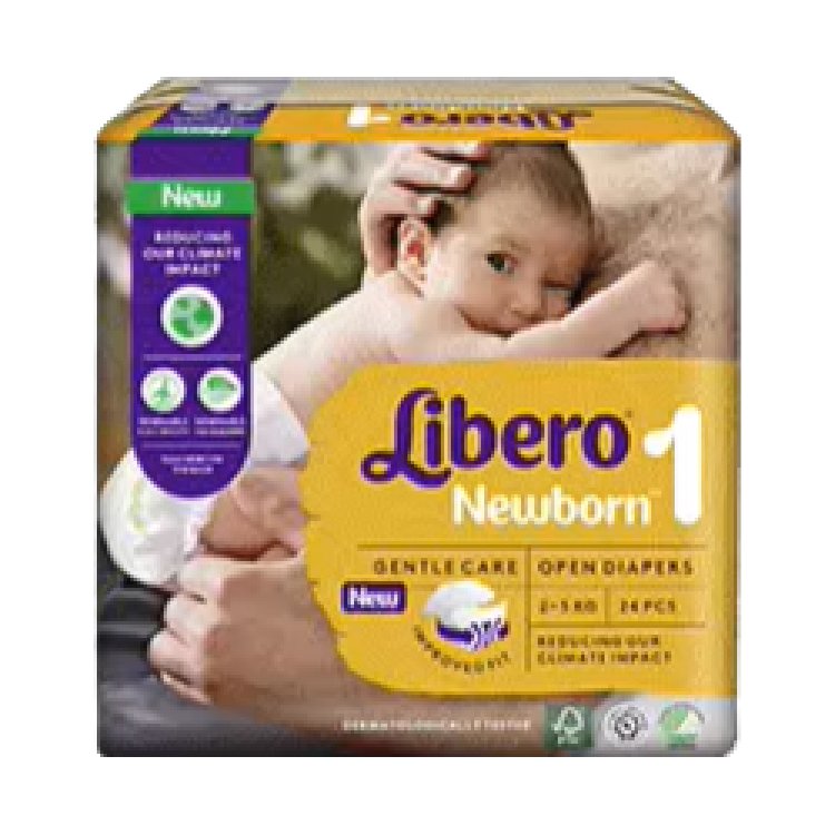 【8包送玩具】麗貝樂 Libero newborn comfort 嬰兒尿布/紙尿褲/過夜尿布-1號 NB (24片/包)