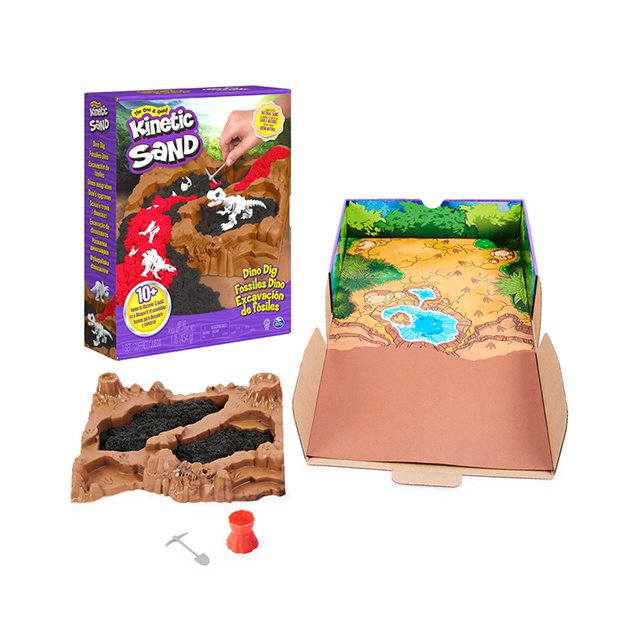 【瑞典 Kinetic Sand 動力沙】恐龍化石挖掘遊戲組