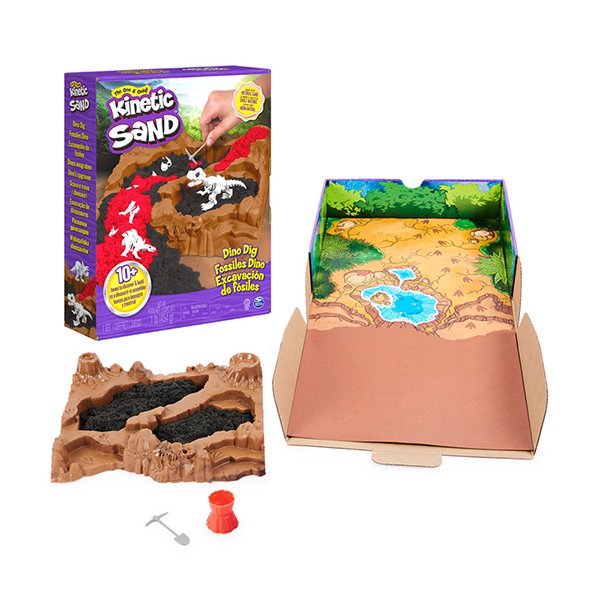 【瑞典 kinetic sand 動力沙】恐龍化石挖掘遊戲組