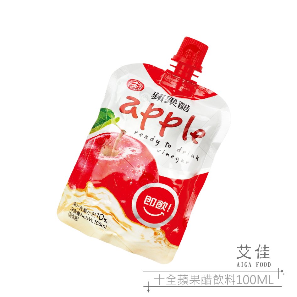 【艾佳】十全蘋果醋飲料100ML