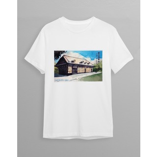 新北投名產紀念品~新北投車站側面手繪系列之白色休閑T恤每個特價450元