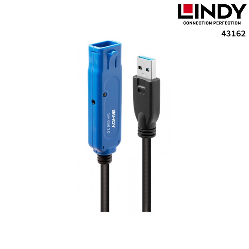 LINDY 林帝 43162_A 主動式 USB3.0 訊號延長線 5米