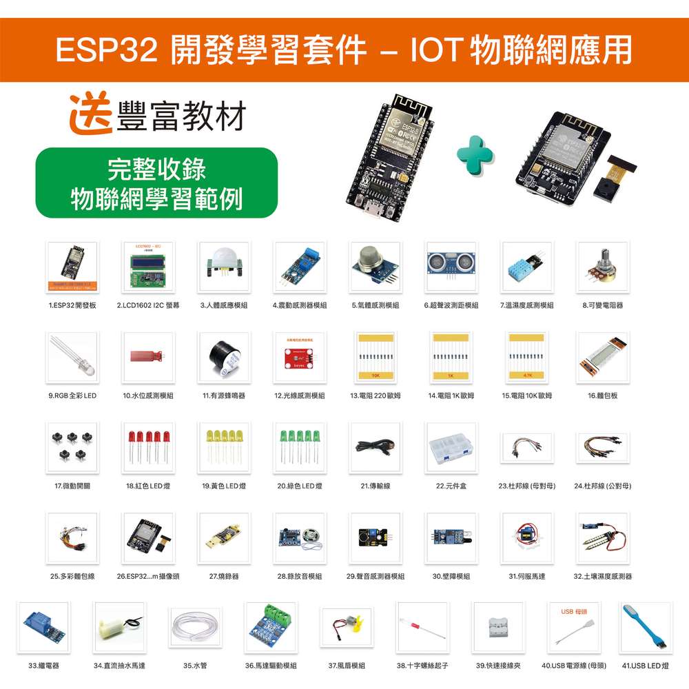 【樂意創客官方店】ESP32 物聯網套件 ESP32-CAM 送IoT物聯網應用教材 esp8266 適用Arduino